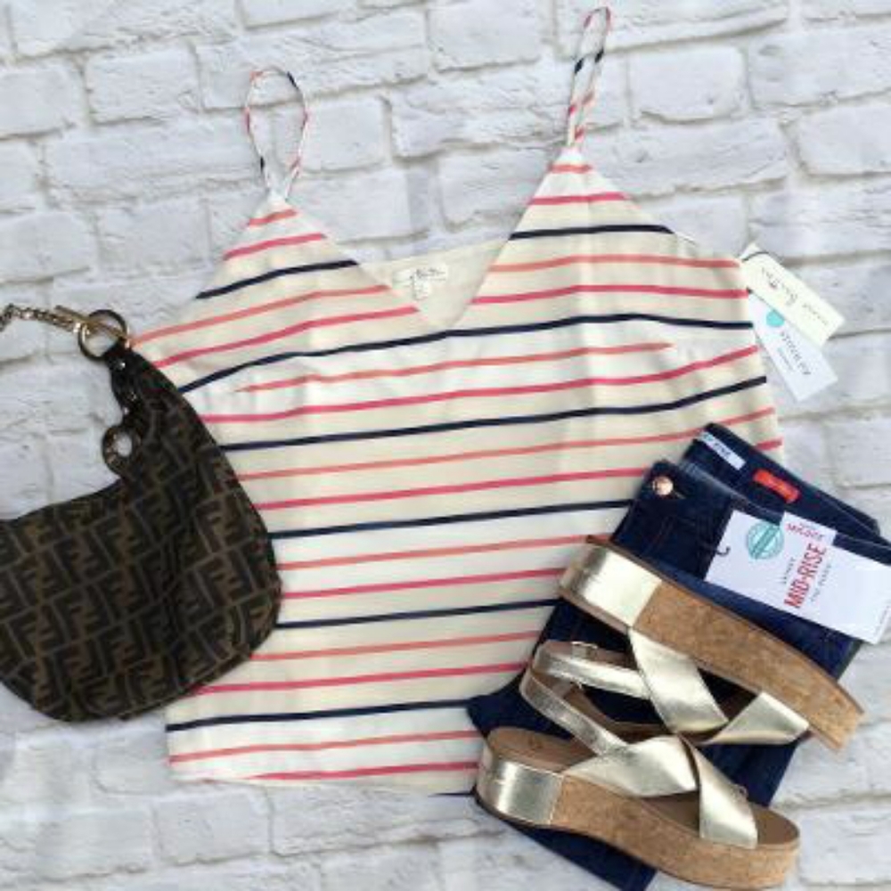 Plus Size Nine Britton Stitch Fix Stripped Top